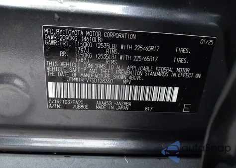 2025 Toyota Rav4 Xle z USA, uszkodzony, nr VIN JTMW1RFV7SD128360